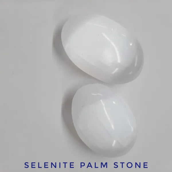 Selenite Palm Stone