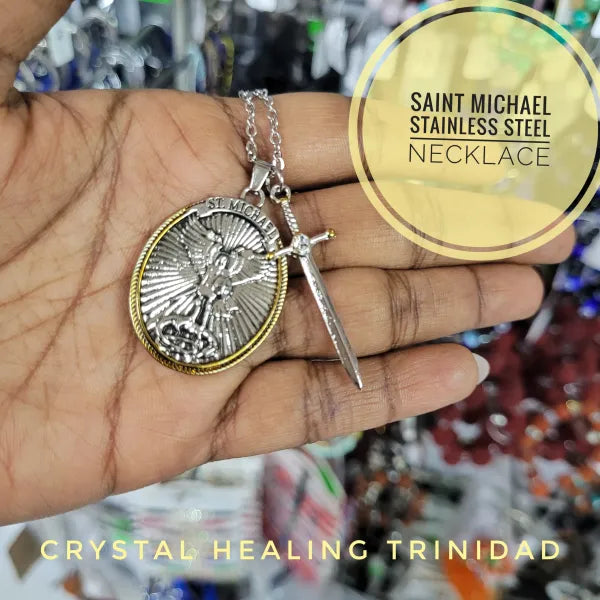 St Michael Necklace -Stainless Steel