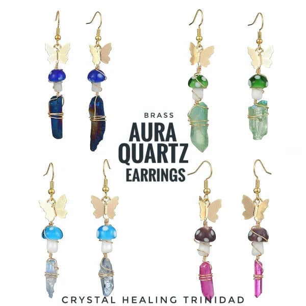Aura Quartz Whimsical Earrings