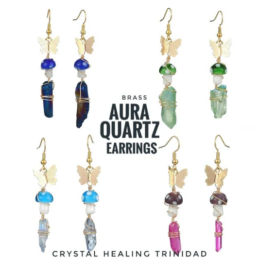 Aura Quartz Whimsical Earrings