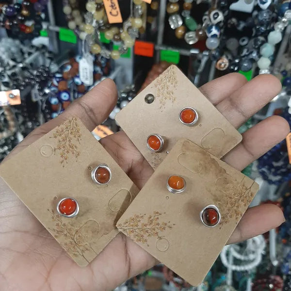 Carnelian Agate stainless steel