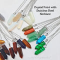Crystal Point with Stainless Steel Necklace