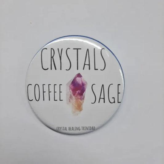Crystals Coffee Sage Pin