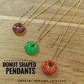 Donut Shaped Pendant With Stainless Steel Necklace