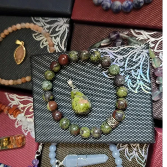 Dragon's Blood and Unakite Set