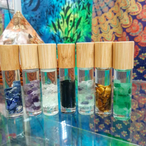 Essential Oil Charged in Crystal Roller Bottle