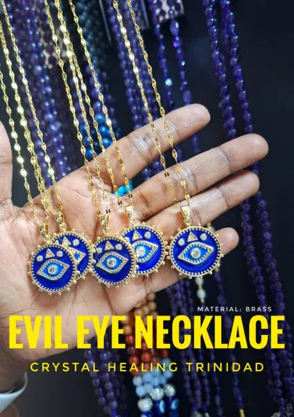 Evil Eye Necklace- Brass