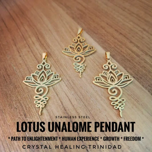 Gold Unalome Pendant - Stainless Steel