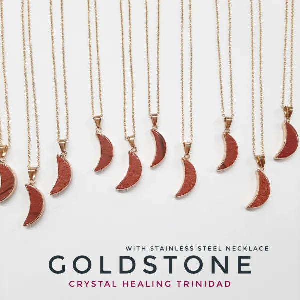 Goldstone- With Stainless Steel Necklace