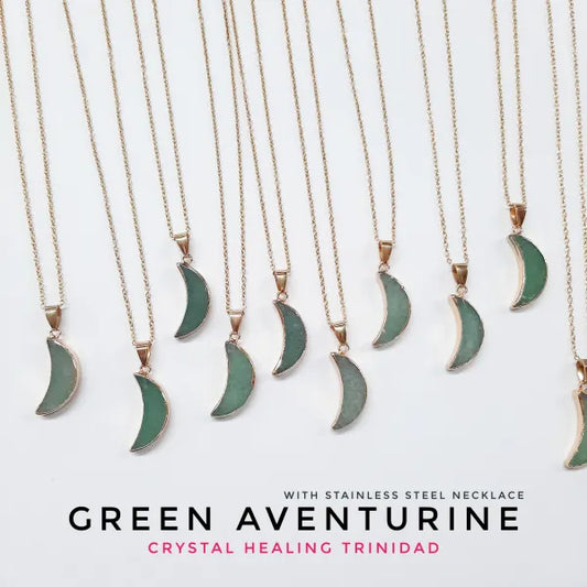 Green Aventurine Moon Necklace