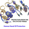 Hamsa Hand Evil Eye Protection Key Ring