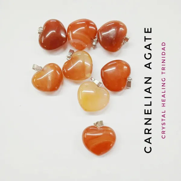Heart Carnelian Agate Pendant