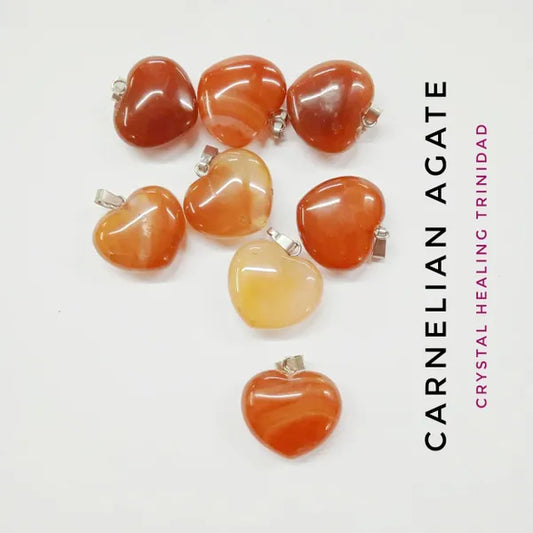 Heart Carnelian Agate Pendant