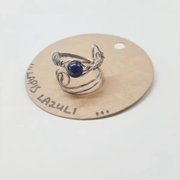 Lapis Lazuli - Ring - (Stainless Steel)