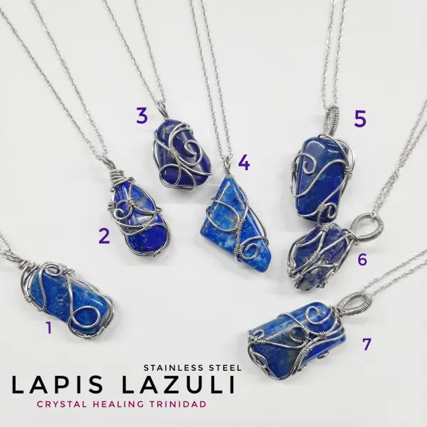 Lapis Lazuli - stainless steel Grade AA