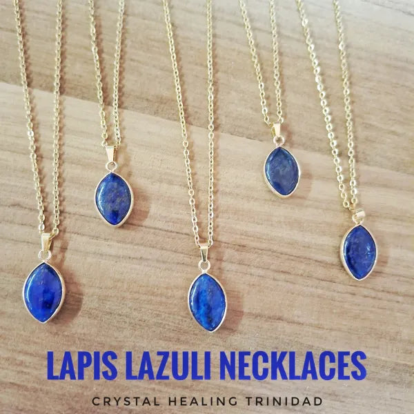 Lapis Lazuli Pendant And Stainless Steel Necklace