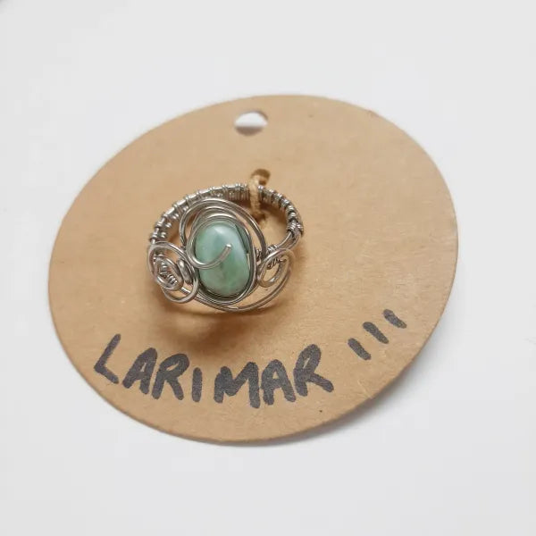 Larimar - Stainless Steel - Size 8