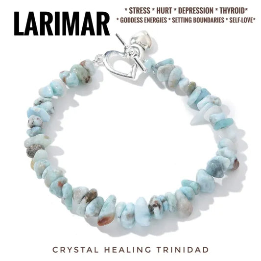 Larimar Chip Style Bracelet