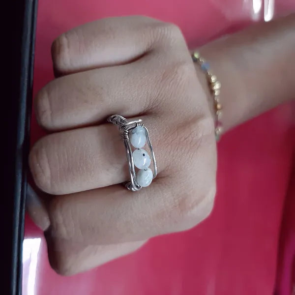 Moonstone Ring Stainless Steel (9)