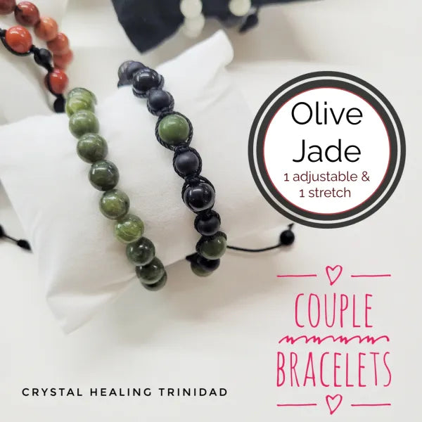 Olive Jade Couple's Bracelet