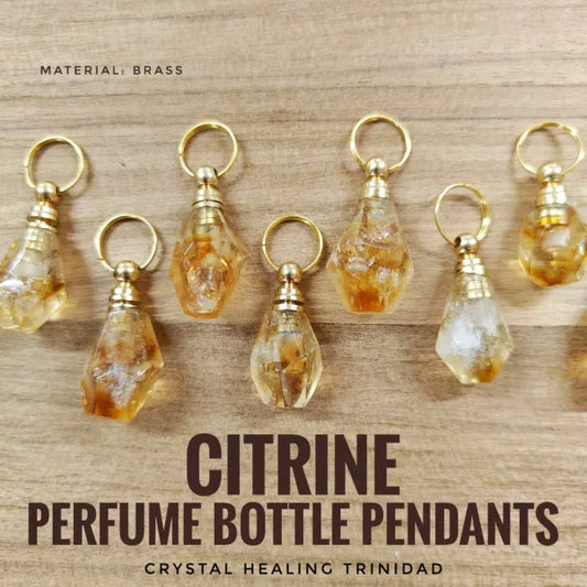 Citrine Oil/Perfume Bottle Pendant