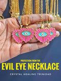Pink Protection From The Evil Eye Necklace