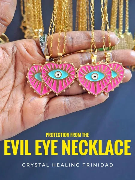 Pink Protection From The Evil Eye Necklace