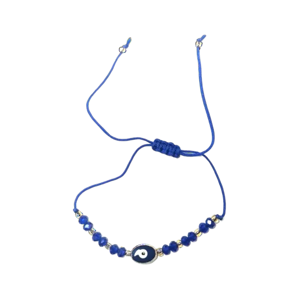 Pull String Bracelet - Evil Eye Hanging