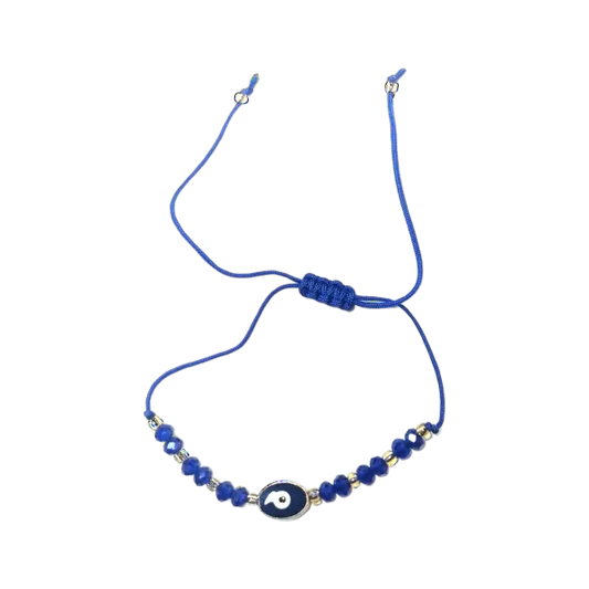 Pull String Bracelet - Evil Eye Hanging