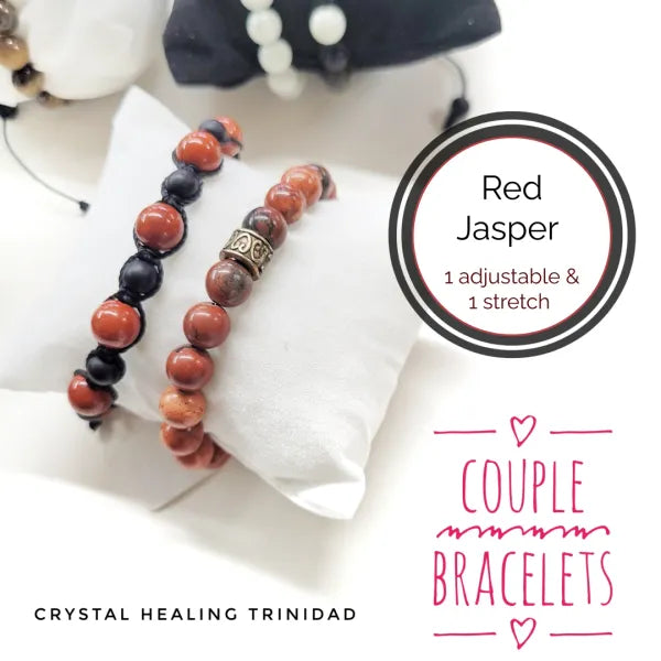 Red Jasper Couple's Bracelets