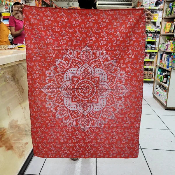 Red & Silver Tapestry - App 30 x45 inches