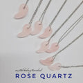 Rose Quartz - Stainless Steel Necklace