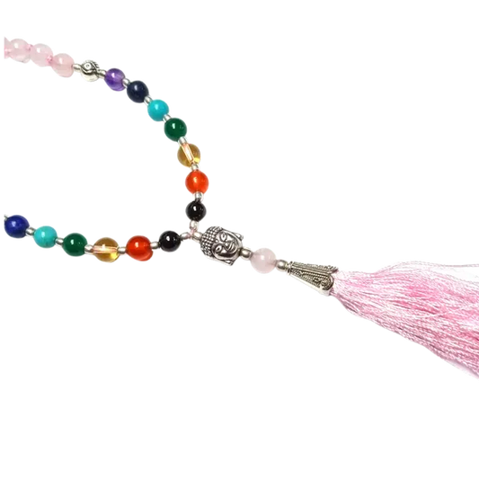 Rose Quartz Chakra Mala