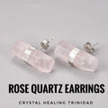 Rose Quartz Cylindrical Earrings