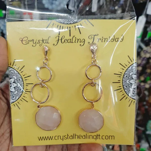 Rose Quartz Dangle Earring