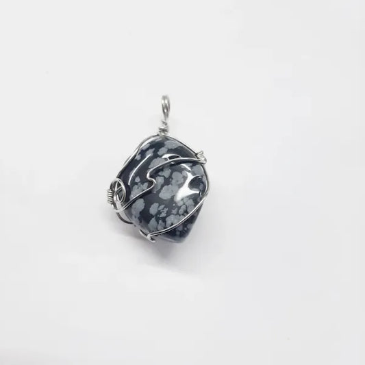 Snowflake Obsidian - stainless seel