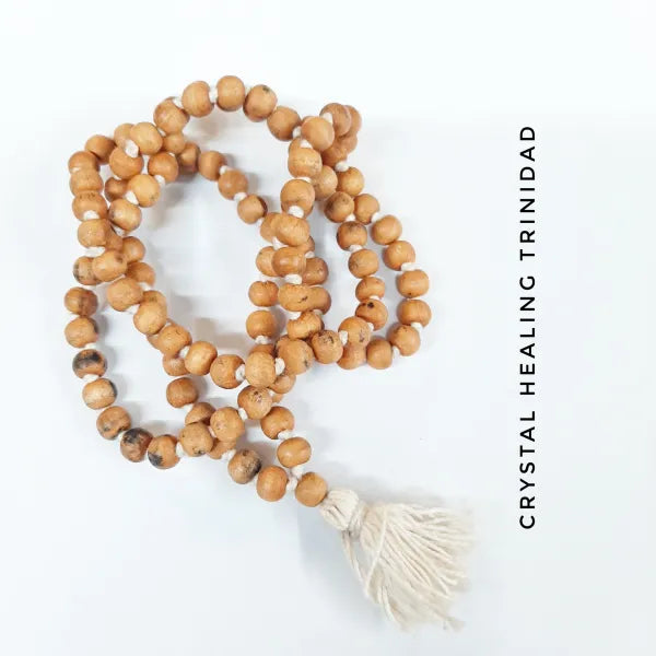 Soft Pine Wood Meditation Mala