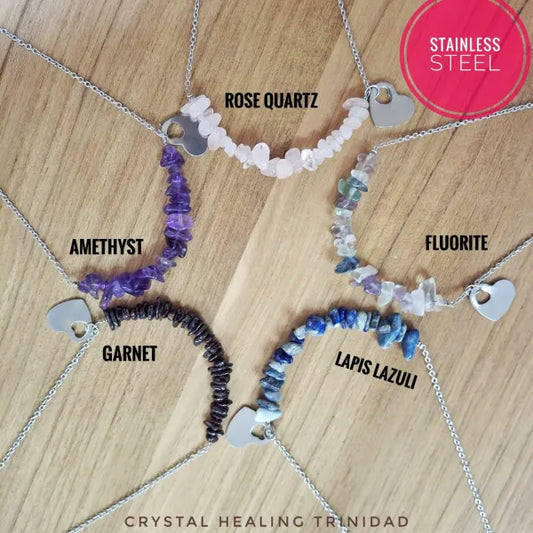 Stainless Steel Crystal Necklace