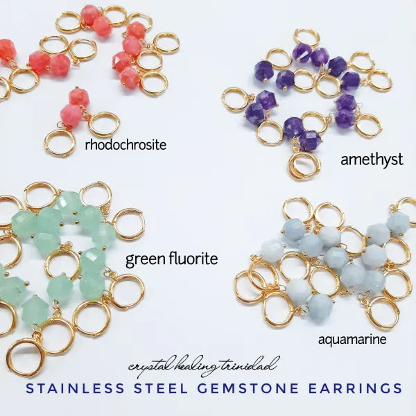 Stainless Steel Gemstone Earrings