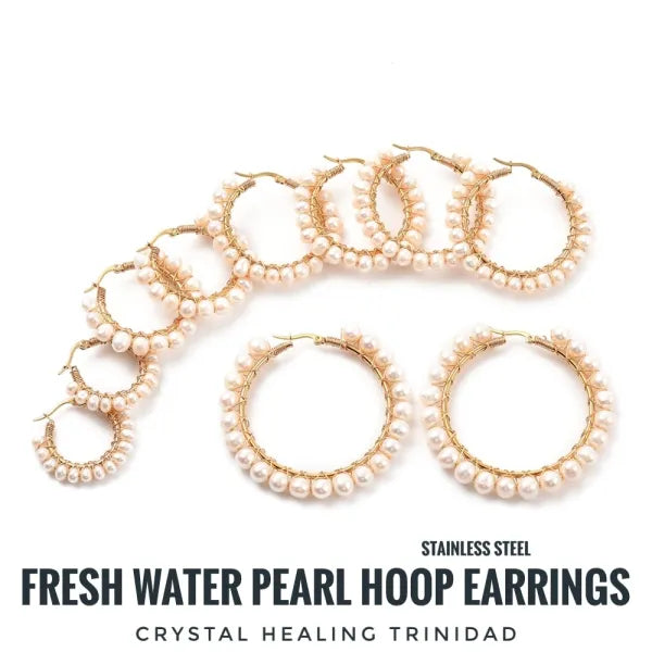 Stainless Steel Pearl Earrings