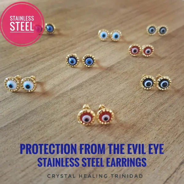 Stainless Steel Protection From The Evil Eye Earrings