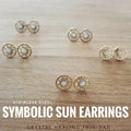 Whimsical Sun Earrings - Stainless Steel